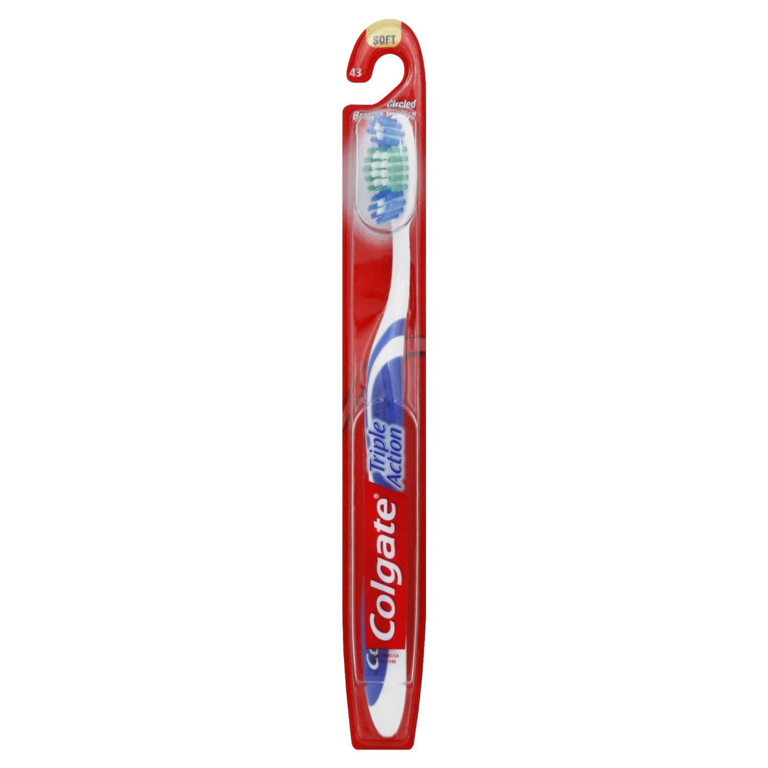 Colgate Triple Action Toothbrush With Tongue Cleaner - Soft - Walmart.com