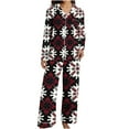 thumbnail image 4 of asdoklhq Womens Pajamas Christmas women's long sleeved hooded pajama set Multicolor S, 4 of 5