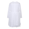 thumbnail image 2 of Little Girls White Floral Lace Overlaid Long Sleeved Dress 6, 2 of 2
