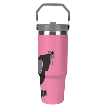 

Anime 30oz Tumbler with Handle and Flip Straw Lid Double Wall Insulated Travel Coffee Mug Vacuum Insulated Coffee Tumbler Cup for Hot and Cold Beverages Leak-proof&BPA-free (30oz Navy