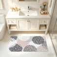 thumbnail image 3 of Ke1Clo Absorbent Non-Slip Bathroom Rug, 40x60cm Plastic Floral Floor Mat for Shower Room, Quick-Drying Bath Mat with Dirt-Trapping Design for Entrance Kitchen, Gray, 3 of 7