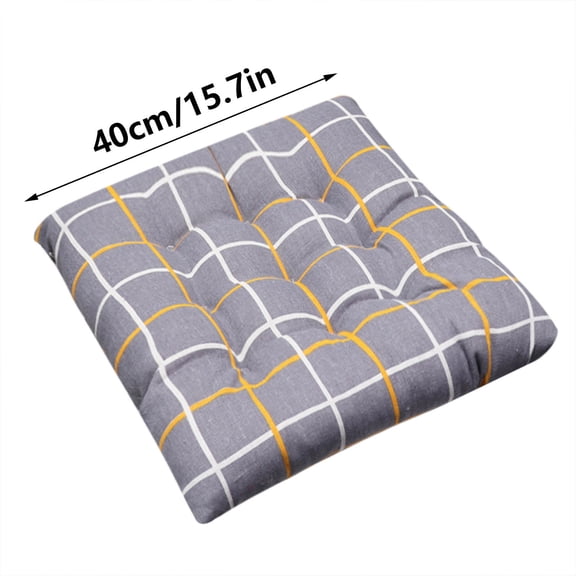 Bizhua Square Thick Cushion (40×40Cm) B40Cm×40Cm Thickened Cotton and Linen Cushion Simple and Breathable Four Seasons office Student Classroom Chair Cushion Cushion Car Cushion