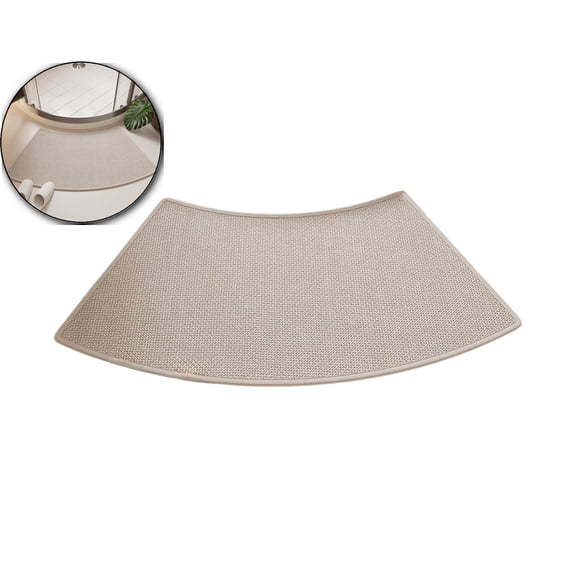 Linen Bathroom Rug, Absorbent Mat, Machine Washable Floor Carpet for Home Entrance Use
