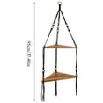 thumbnail image 5 of Milue Wall Corner Hanging Shelf Hanging Plant Shelf Triangular Floating Shelf, 5 of 8