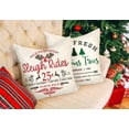 thumbnail image 3 of Farmhouse Christmas Pillow Covers 18x18 Set of 4 Winter Holiday Decorations Xmas Rustic Throw Cushion Case for Sofa Couch Home Decor (Sleigh Rides, Farm Fresh Tree, Cocoa, Candy Canes), 3 of 6
