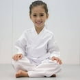 thumbnail image 3 of Karate Uniform with Free Belt, White Karate Gi for Kids & Adult Size, 3 of 4