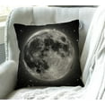 thumbnail image 4 of Ryan; Full Moon with Stars Decorative Throw Waist Pillow Case Cushion Cover Grey Golden Pillowcase 18x18 Inches, 4 of 4