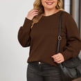 thumbnail image 3 of Ailaofu Womens Tops Long Sleeve Lightweight Shirts 2025 Fall Fashion Clothing Trendy Tops Crewneck Basic Tee, 3 of 6