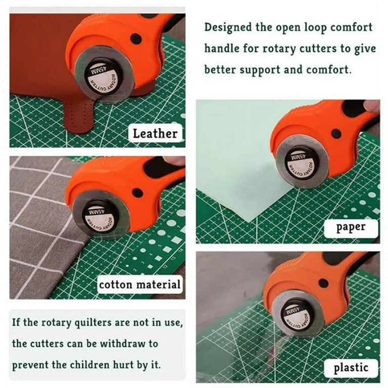 The Replaceable Blades Rotary Cutter Kit Is Very Suitable For Sewing,  Fabric Cutting, Paper Cutting, Leather Cutting, Etc. Very Suitable For  Craftsmen