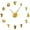 Gold, variant on Botanical Cactus Silouette Frameless Wall Clock Stickers, DIY Modern Decorative Clocks for Living Room, Bedroom, Office - Easy to Install, Large 3D Clock Design (Gold,47in)