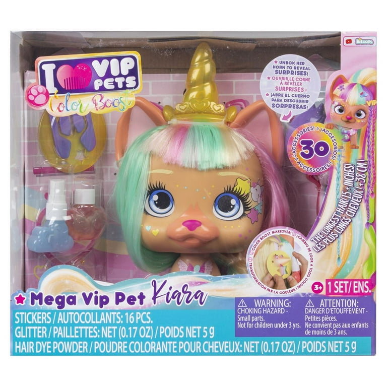 VIP Pets Color Boost Mega Pet Kiara - Exclusive Styling Head and 30  Accessories