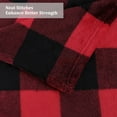 thumbnail image 6 of Plaid Soft Plush Fleece Blanket for Sofa Couch Bed, 60" x 78", Scarlet+Black, 6 of 8