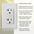 thumbnail image 2 of Faith 20A GFCI Outlets, Slim, Tamper-Resistant GFI Receptacles with Wall Plate, White, 10 Pack, 2 of 6