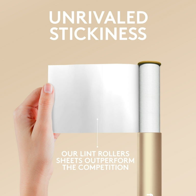 Flint Classic Gold Retractable Mini Lint Roller with 30 Extra