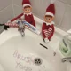 thumbnail image 4 of Muñeco elfo navideño de 42 cm para niños, minimuñecos elfos de juguete para Navidad, pequeños elfos articulados que se sientan en los estantes con piernas colgantes, 4 of 5