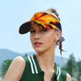 thumbnail image 4 of Kdxio Colorful Paint Print Print Sun Visor Hat Golf Visor Adjustable Velcro Outdoor Sports Cap for Men Women, 4 of 6