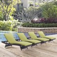 thumbnail image 1 of Modway de 4 Chaise Longue de Mobilier de Patio Extérieur en Osier, 1 of 5