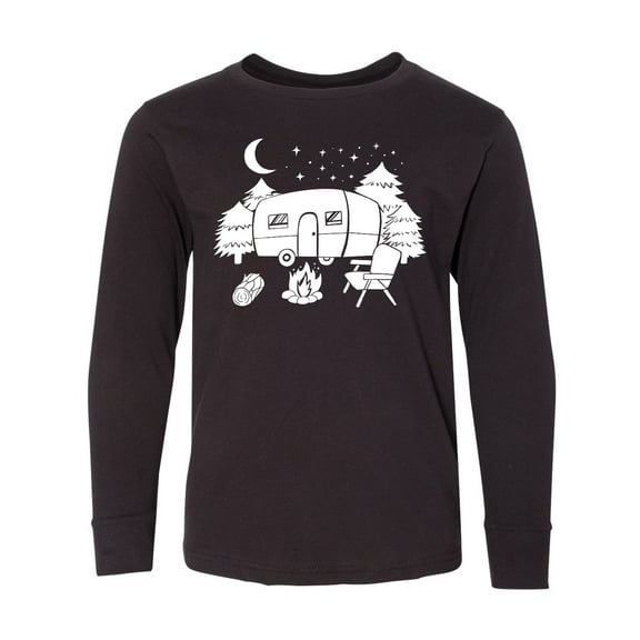 Inktastic Camper In A Star Filled Night Long Sleeve Youth T-Shirt