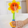 thumbnail image 3 of 1 unid Spray de mano divertido rociador de baño herramienta de flores juguetes de agua rociador ducha para niños juego de bañera amarillo baño cabeza de niño para bebé niños juguete girasol, 3 of 5