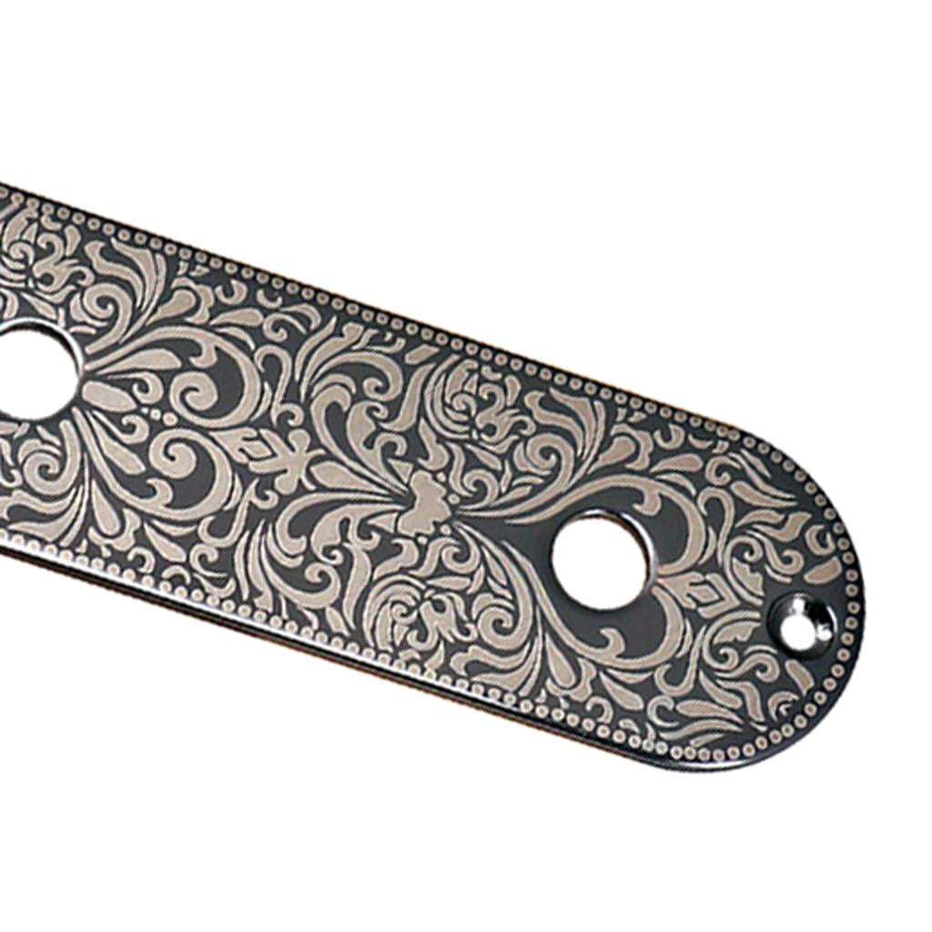 LeeQinersw 2pcs Zinc Alloy Guitar Control Plate for Electric Guitar Parts ,Black