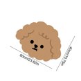 thumbnail image 3 of Dog Head Shaped Pet Feeding Mat 23.6inX15.7in Waterproof Non-Slip Cat Bowl Mat for Small Pets, Brown, 3 of 6