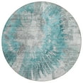 thumbnail image 2 of Addison Rugs Chantille Indoor/Outdoor Transitional Abstract Teal Washable Round Rug, 8' x 8', 2 of 6