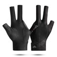 thumbnail image 4 of Open Finger Billiard Pool Gloves Adjustable Sticker Polyester Snooker Billiards Gloves Portable Lightweight Training Accessories Black Cyan, 4 of 5