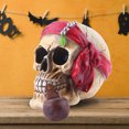 thumbnail image 1 of Escultura De Cabeza De Calavera Cabeza de calavera de Halloween de 6,3 pulgadas, valor colectivo, regalo perfecto para dormitorio, sala de estar, 1 of 8