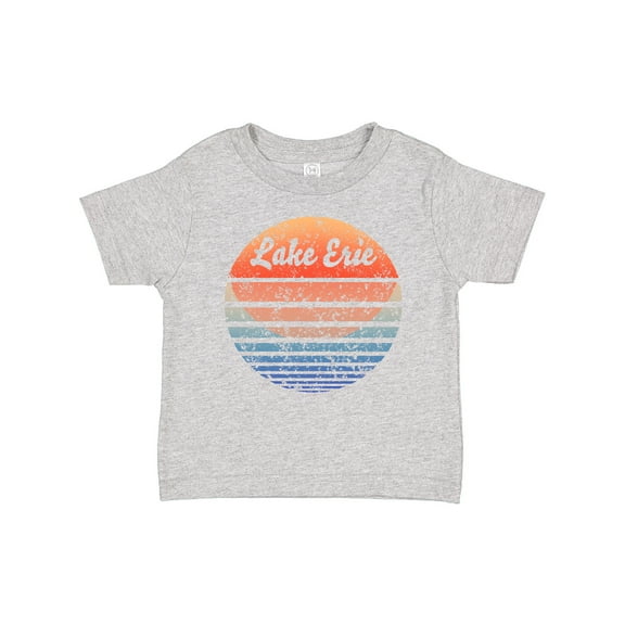 Inktastic Lake Erie Distressed Retro Sunset Boys or Girls Baby T-Shirt