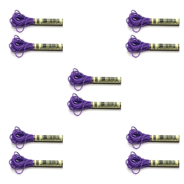 Kearding 2 piezas de hilos de bordar, suministro de tejido metálico, suministros de hilo para manualidades, herramientas de costura, Kits de morado oscuroE3837 5Conjunto