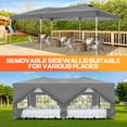 thumbnail image 5 of COBIZI 10x20 ft Pop Up Canopy Tent with Sidewalls, Waterproof UPF 50+, Air Vent, Easy Setup for Outdoor Party and Wedding, Gray, 5 of 8