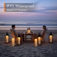 thumbnail image 2 of Homemory Flameless Pillar Candles Waterproof Outdoor Battery Operated LED with Remote and Timer, White, Set of 2, 4 x 12 Inch, 2 of 7