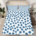 thumbnail image 2 of Feelyou Navy Abstract Ombre Twin Sheet Sets for Teen, Cycle Polkadots Twin Fitted Sheet, Modern Fashion Style Flat Sheet, Lightweight Room Decor, 3pcs, 2 of 7