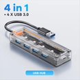thumbnail image 2 of Estación de Acoplamiento Hub USB C 4 en 1, Adaptador Divisor de Alta Velocidad de 5 Gbps para Portátiles, PC y Tabletas., 2 of 5