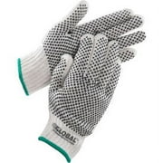 Global Industrial PVC Dot Knit Gloves, Double-Sided, Black, Medium, 1-Dozen