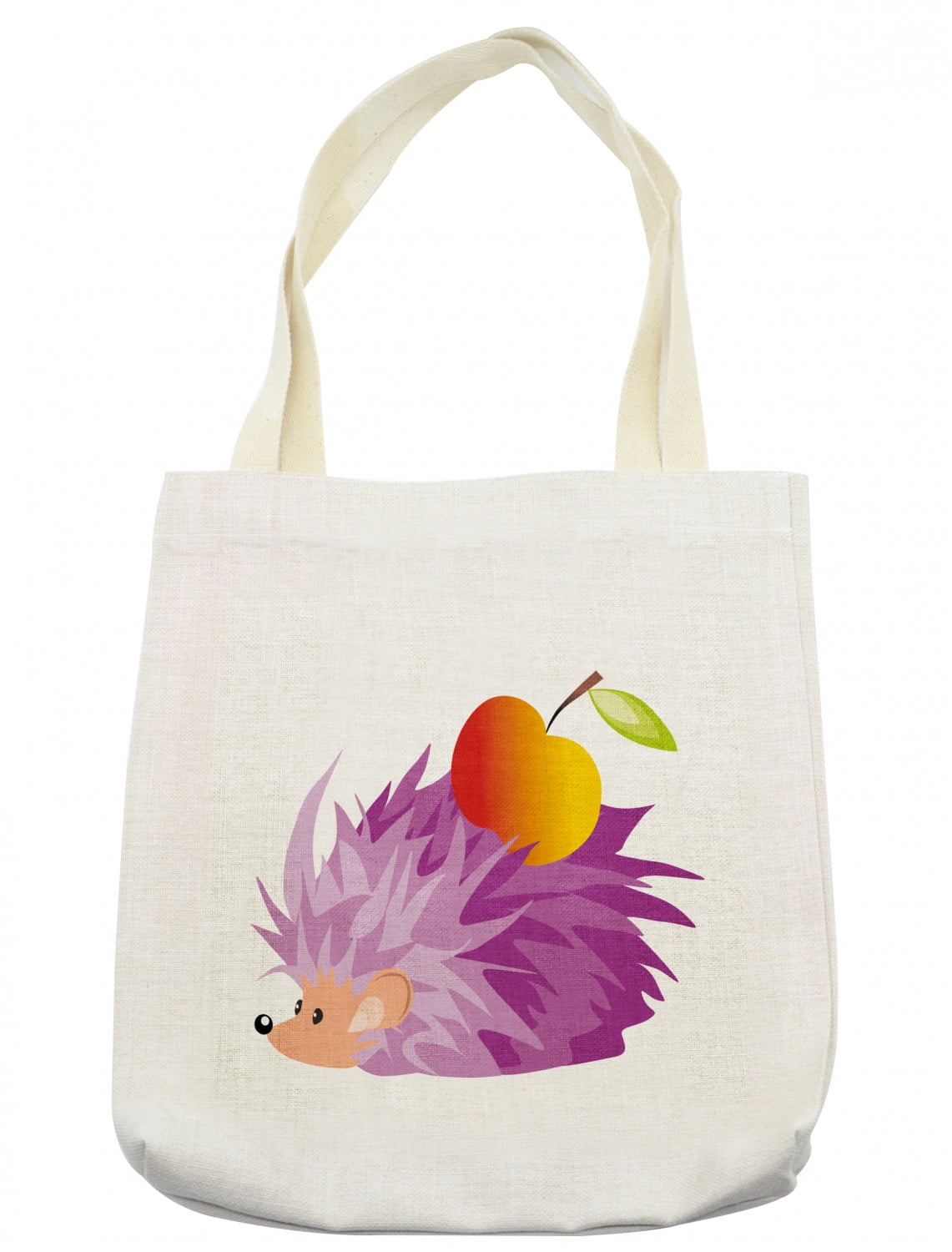 Cotton Linen Reusable Shopping Tote Carrying Bag Print Cartoon Hedgehog L245 S# 