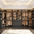 thumbnail image 4 of Homieasy 57.3'' W 2-Piece Closet Organizer System with Drawers and Hanging Rods, Black, 4 of 7