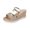 Gold, variant on GERsome Women's Platform Wedge Sandals Open Toe Slip-On Slides Comfort Heels Summer Shoes, Gold Size 6.5