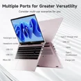 thumbnail image 6 of 15.6" IPS FHD Business Laptop, 32GB RAM 1TB SSD Intel 6 Core i3-1215U (Beat i5-1135G7, Up to 4.4GHz) Laptop-Computer Fingerprint Backlit Keyboard 65W Type C Wi-Fi 6 Win 11 RoseGold, 6 of 7