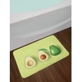 thumbnail image 2 of Avocado Bath Mat, Realistic Avocado Cut in Half Image with Brown Exotic Food Theme, Plush Bathroom Decor Mat with Non Slip Backing, 29.5" X 17.5", Green Pale Green Brown, by Ambesonne, 2 of 2