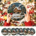 thumbnail image 1 of Fiudx Kit de Casa de Nieve Navideña, Bordado a Mano, Set Completo de Manualidades, Hilos y Agujas de Colores, Decoraciones Personalizadas, Adornos Navideños, Tamaño de 15 Cm, Idea de Regalo Única, 1 of 4
