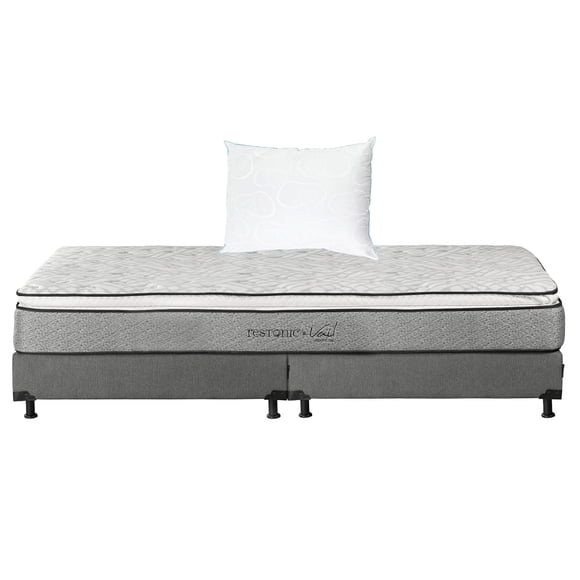 Colchón King Size Restonic Vail + Box + Almohada Osos