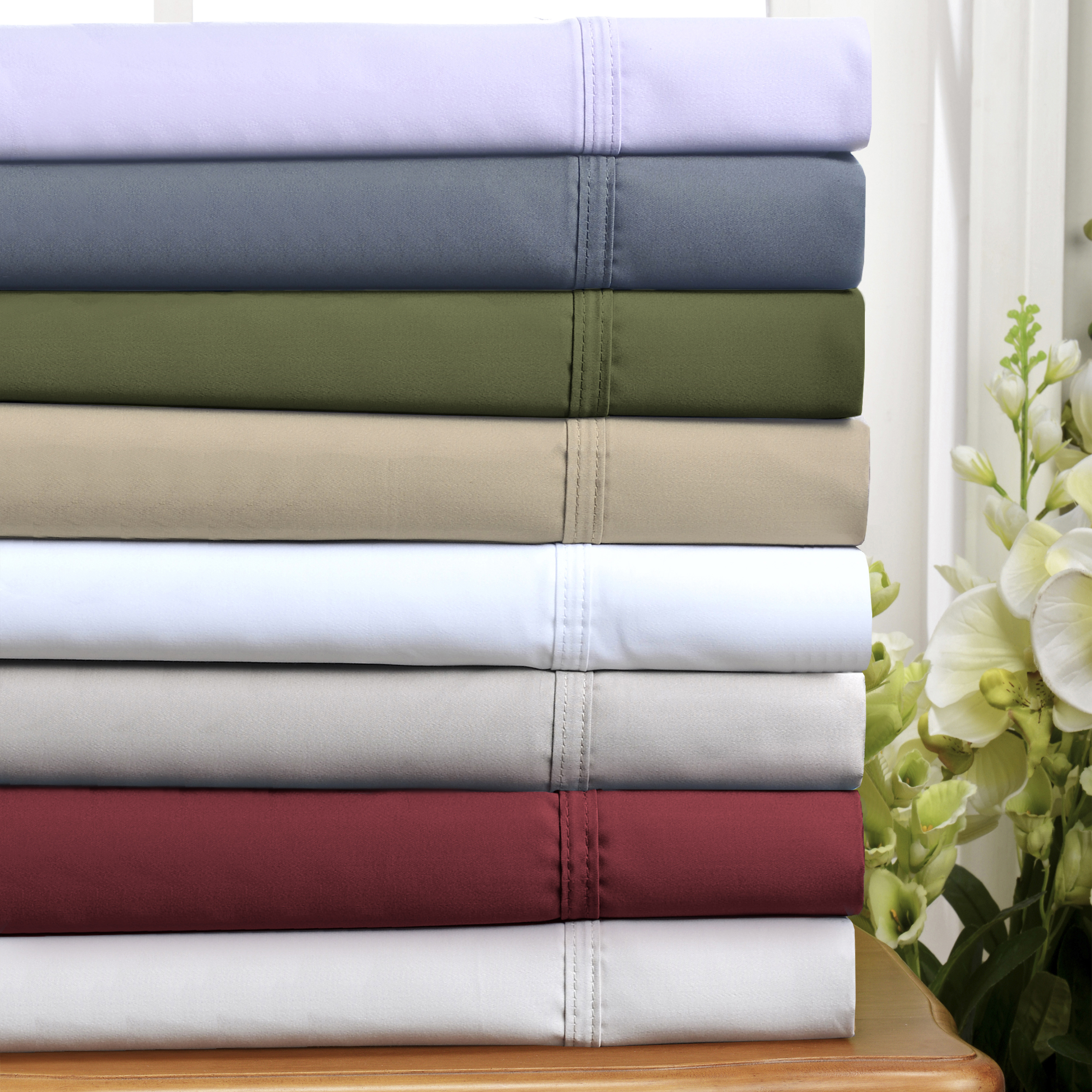 Ivory 6 Pieces Luxor Treasures C800KGSH SLIV 800 King Sheet Set Solid Cotton