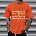 thumbnail image 5 of Wavsuf Mens Graphic Shirts for Men Tees Short Sleeve Fashionable Round Neck T Shirt Orange Size 2XL, 5 of 5