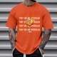 thumbnail image 1 of Ceisia Men's Tshirt Loose Fit Short Sleeve Vintage Graphic Letter Print Summer Fall Tee Tops Oversized Streetwear Orange XXL Gifts, 1 of 4