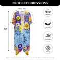 thumbnail image 6 of HELLHERO Colorful Floral Pattern Bathing Suit Cover Up High Quality Fabrics Kimono Free Size Long Kimono Swimsuit Cover Up for Women, 6 of 6