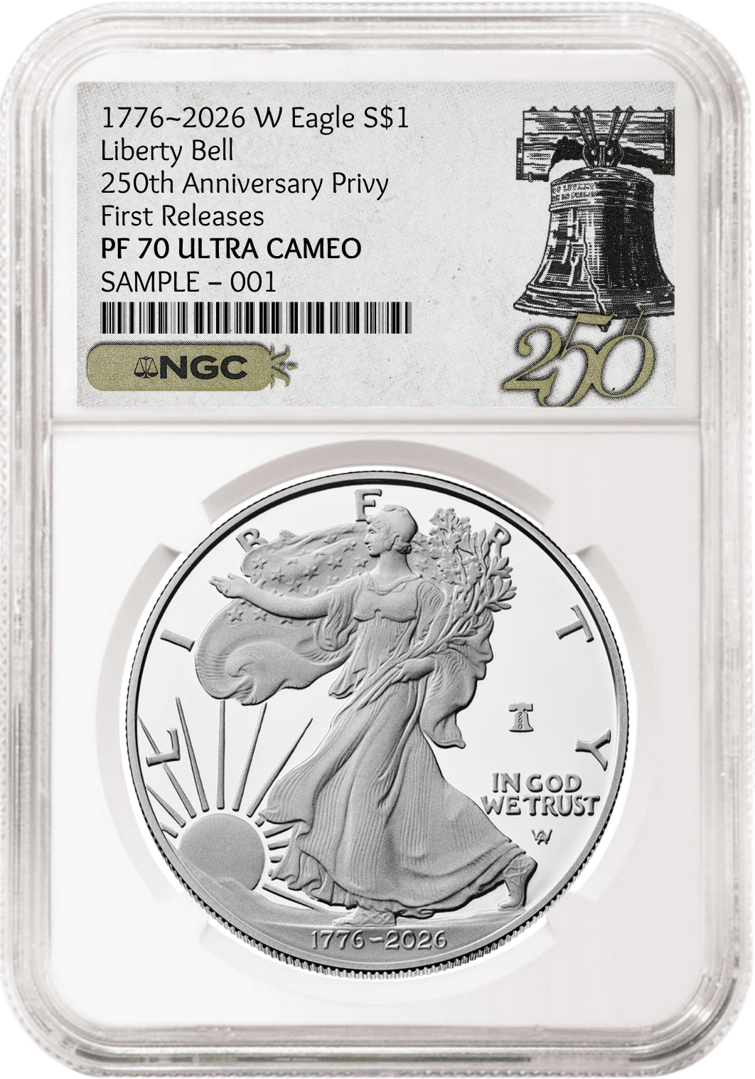 2026 W 250th Anniversary Proof Silver Eagle NGC PF 70 UC, FDOI 250