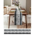 thumbnail image 6 of Grey Wood Grain Table Runner Country Vintage Barn Door Rustic Lodge Tablerunners 13 x 36 Inch, Table Decorations Tabletop Scarf for Summer Gathering Holiday Farmhouse Kitchen Dining Decor, 6 of 6