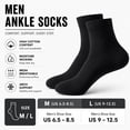 thumbnail image 5 of LWFBDTK Cushion Crew Socks, 6-Pairs, Moisture Wicking, Odor Control, Durable, for Work & Athletic, Size L (9-12.5), Black, 5 of 10