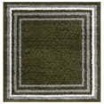 thumbnail image 3 of SAFAVIEH Border & Stripe Hyram Bordered Shag Area Rug, Green, 5'3" x 7'6", 3 of 4